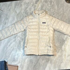 Patagonia White Puffer Jacket Kids M